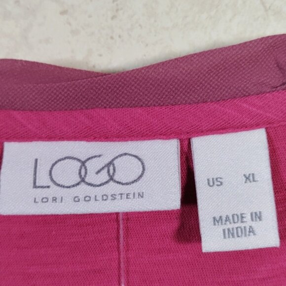 05174 LOGO by Lori Goldstein raspberry pink sleeveless knit top - Picture 9 of 13